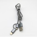 2 in 1 Nylon Woven USB Daten Ladekabel